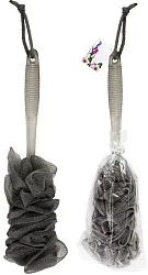 Мочалка НАТАМ серая с ручкой арт.5106-5016