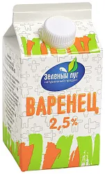 Варенец ЗЕЛЕНЫЙ ЛУГ бзмж 2.5% т/пак 450г