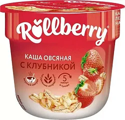 Каша овсяная РОЛЛТОН с клубникой стакан 40г