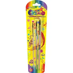 Набор кистей белка №3 коза №4 щетина №6 3шт