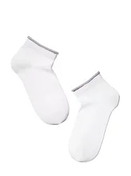 Носки женские КОНТЕ Актив бело-сиреневые р.23 арт.12С-32СП