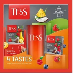 Чай ТЕСС ассорти 80пак+стакан