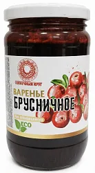 Варенье СОЛНЕЧНЫЙ КРУГ брусничное ст/б 400г