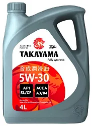 Масло моторное ТАКАЯМА SAE 5W-30 API SL/CF синтетика 4л