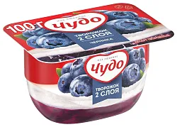 Десерт творожный ЧУДО черника бзмж 4.2% 100г