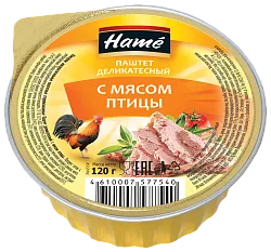 Паштет ХАМЕ из мяса птицы  ж/б 120г