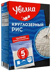 Рис УВЕЛЬСКИЕ КРУПЫ круглозерный шлифованный карт/уп 500г