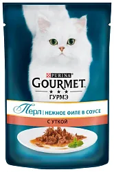 Корм для кошек ГУРМЭ Перл утка в соусе 85г