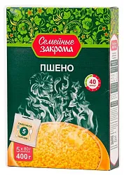 Пшено СЕМЕЙНЫЕ ЗАКРОМА шлифованное карт/уп 5*80г