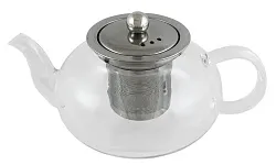 Чайник заварочный АТМИКС стеклянный 800мл с металлическим ситом арт.6459-8