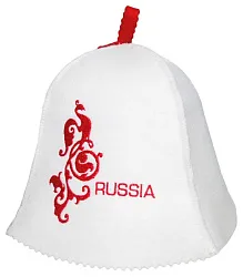 Шапка банная БАННЫЕ ТРАДИЦИИ Россия белая