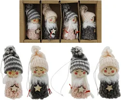 Новогодний сувенир Девочка в ассортименте 4шт арт.6046-3