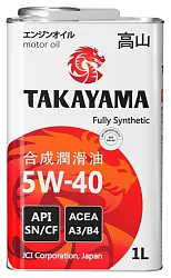 Масло ТАКАЙАМА Адаптек SAE 5W-40 API A3/B4 SN/CF синтетика ж/б 1л