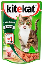 Корм для кошек КИТЕКЕТ Нежный кролик в соусе 85г