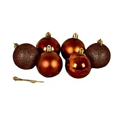 Набор елочных шаров ТАМ-ТАМ кофейный Д6см 6шт арт.SYQA-0124046-6-4