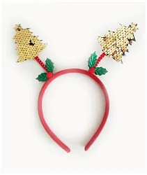 Ободок СФЕРА Елка на пружинках в ассортименте