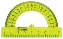 Транспортир СТАММ 180° 8см прозрачный арт.ТР01