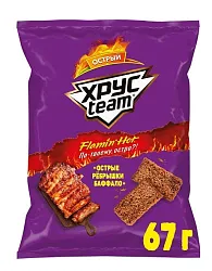 Сухарики ХРУСТИМ Острые ребрышки баффало 67г