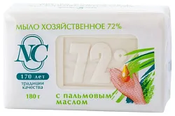 Мыло хозяйственное НЕВСКАЯ КОСМЕТИКА 72% с пальмовым маслом 180г