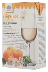 Алкогольная плодовая продукция УЛЫБКА СОЛНЦА Абрикос Сардоникс белое п/сл 10-12% т/пак 1л