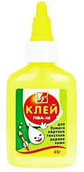Клей ЛУЧ ПВА 45 гр.желтый флакон 20С1351-08