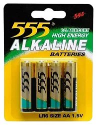 Батарейки 555 алкалиновые LR03 AAA 4шт