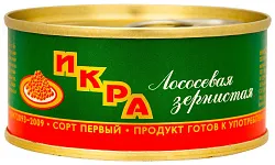 Икра лососевая ПУТИНА кеты зернистая ж/б 95г