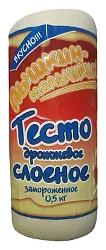 Тесто МЯСНАЯ ТЕЛЕЖКА слоеное дрожжевое 500г