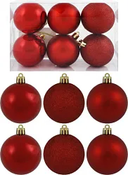 Набор шаров ТАМ-ТАМ красный Д6см 6шт арт.SY2022DG-461-2