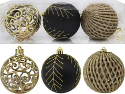 Елочные шары ТАМ ТАМ Элегантный набор золото 3шт арт.SYQF-0122324