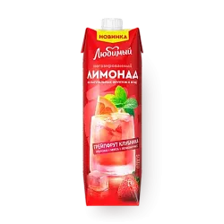 Лимонад ЛЮБИМЫЙ грейпфрут клубника яблоко мята лемонграсс 0.97л