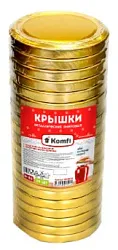 Крышка твист КОМФИ Д82мм золотая 20шт