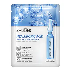 Маска для лица САДОЕР с гиалуроновой кислотой тканевая