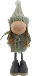 Новогоднее украшение ТАМ-ТАМ Девочка в колпаке мятный цвет арт.23A-3003L2