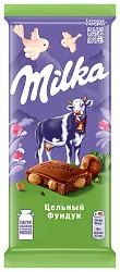 Шоколад МИЛКА молочный с цельным фундуком 80г