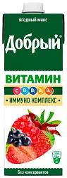 Напиток сокосодержащий ДОБРЫЙ ягодный микс 0.95л