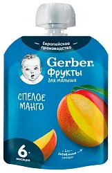 Пюре ГЕРБЕР спелое манго м/у 90г