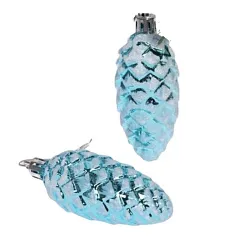 Елочная игрушка СЕРПАНТИН Таинственное очарование Шишки голубая 2шт арт.916-0341