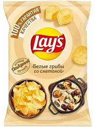 Чипсы ЛЕЙС белые грибы со сметаной 105г