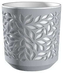 Кашпо ВМС Ливс серо-белый 2.5л арт.КШ9576