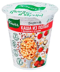 Каша КНОРР полба с ягодами фруктами и льном стакан 50г