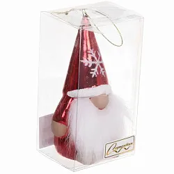 Елочная игрушка СЕРПАНТИН Веселый лесовичок красный