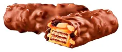 Вафли ЯШКИНО с орехом и изюмом глазурь шоколад 1кг