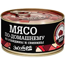 Мясо тушеное МКК БАЛТИЙСКИЙ по-домашнему ж/б ключ 325г