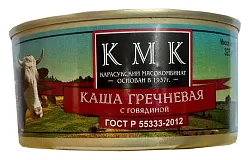 Каша КМК гречневая с говядиной ж/б 325г