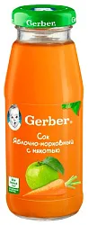 Сок ГЕРБЕР яблоко морковь ст/б 175мл