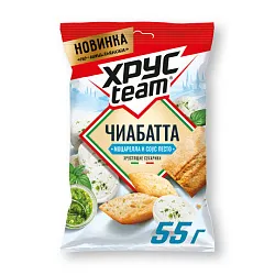Сухарики ХРУСТИМ Чиабатта моцарелла песто 55г