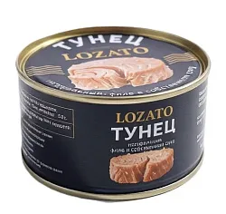 Тунец ЛОЗАТО филе в с/с ж/б 185г