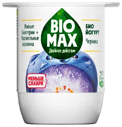 Йогурт БИО МАКС вязкий черника бзмж 2.2% 125г