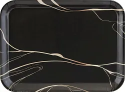 Поднос столовый НАТАМ Черный мрамор 1.8*33*24.5см арт.RF10113